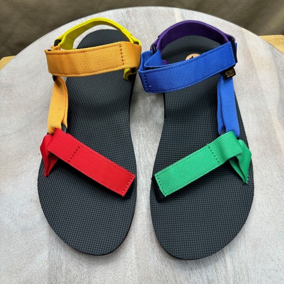 Teva Original Universal Pride Rainbow Sandals Mens 11 Multi-Color Strappy 3768 main image 7
